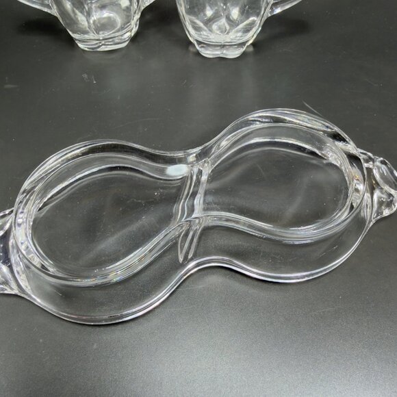 Vintage Duncan Miller Canterbury Clear Glass Cream Sugar Tray Set 3 Crystal VTG - Picture 9 of 13